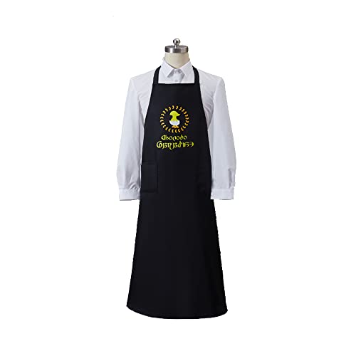 FF14 Craftsman's Apron Cosplay Costume Daily Cooking Kitchen Apron - One Size - Black