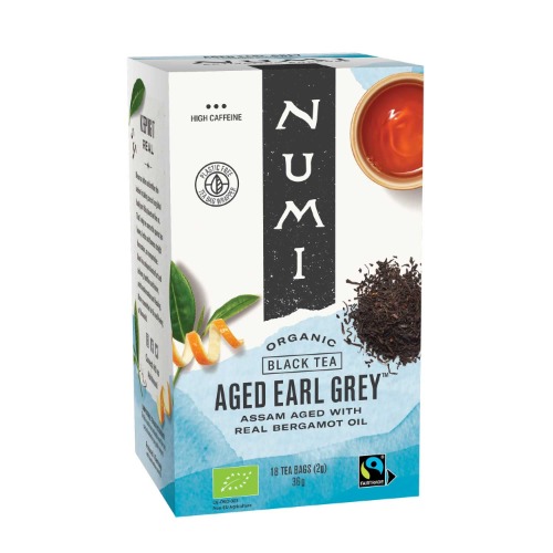 Numi Aged Earl Grey Bergamot Black Tea - 18 Tea Bags - 