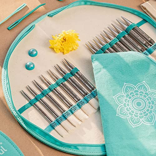 KNITPRO Mindful-Set GRATITUDE, Edelstahl-Nadelspitzen Set + Zubehör, Art. 36301DE, deutsche Edition