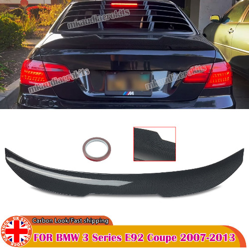 High Kick PSM Style Boot Spoiler For BMW 3 Series M3 E92 Coupe Carbon Look Lip