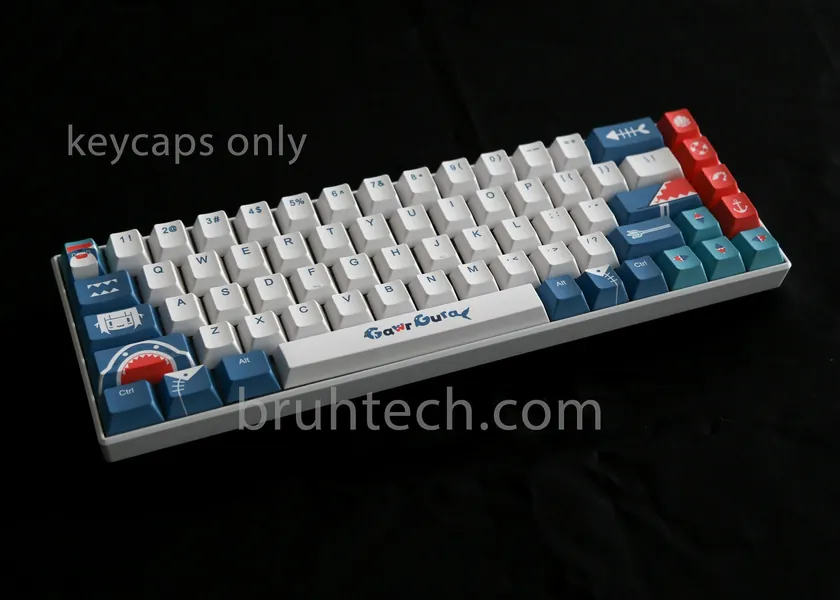 Vtuber Hololive EN Gawr Gura Theme PBT Keycaps