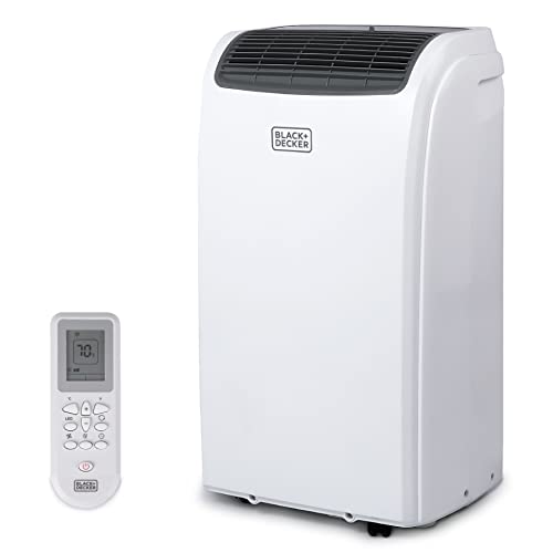 BLACK+DECKER Air Conditioner, 14,000 BTU Air Conditioner Portable for Room up to 700 Sq. Ft., 3-in-1 AC Unit, Dehumidifier, & Fan, Portable AC with Installation Kit & Remote Control - White - 14,000 BTU