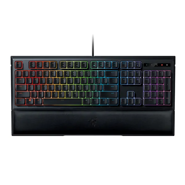 Razer Ornata Chroma Gaming Keyboard: Hybrid Mechanical Key Switches - Customizable Chroma RGB Lighting - Individually Backlit Keys - Detachable Plush Wrist Rest - Programmable Macro Functionality - Keyboard Ornata Chroma