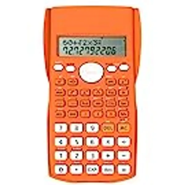 Helect Zweizeilig Wissenschaftliche Taschenrechner, Geeignet für Schule und Beruf, Orange