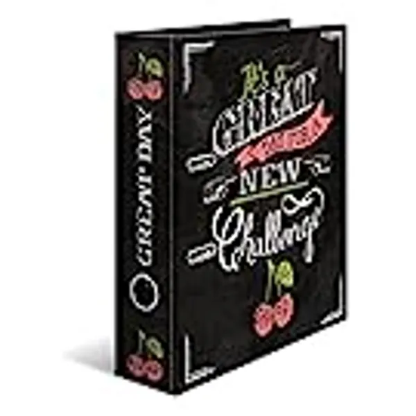 HERMA 7074 Ordner DIN A4 Shabby Chic New Challenge, 7 cm breit, stabiler Karton, farbiger Außen- und Innendruck im hochwertigen Design, Ringordner, Aktenordner, Büroordner, Motiv-Ordner