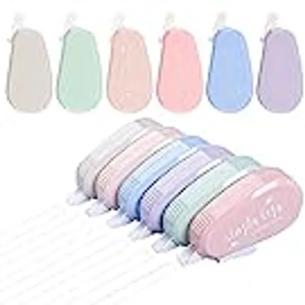 Unvtap 12 Stück Korrekturroller 4m x 5mm Korrekturmaus Süß Mini-Korrekturband, Korrekturroller Mini Correction Tape für Studenten Kinder, im Büro Arbeitendes Personal, Exquisit und Bunt
