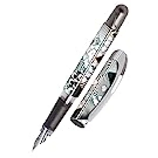 Online Schreibgeräte 12373/3D Füller College, Iridiumfeder Comic Pattern, Füllhalter