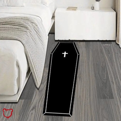 "160cm Black Coffin Rug"