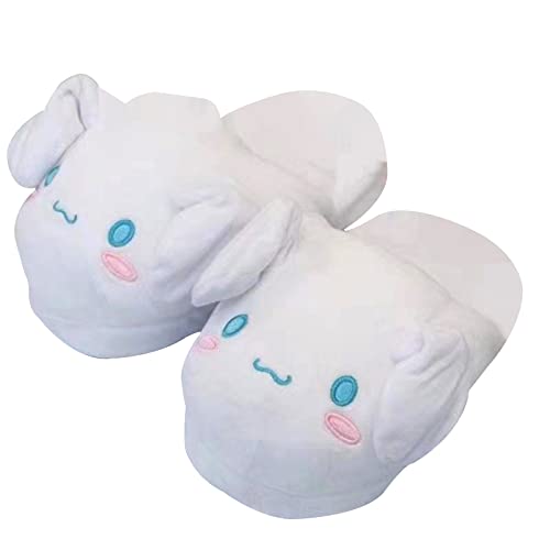 BEE&FLOWER Damen Slipper Kawaii Cinnamoroll Hausschuhe mit Beweglichen Ohren Indoor-Schuhe für Kinder und Erwachsene Hausschuhe mit Airbag-Kappe für Geschenk - 34/38 EU - Winter Hausschuhe