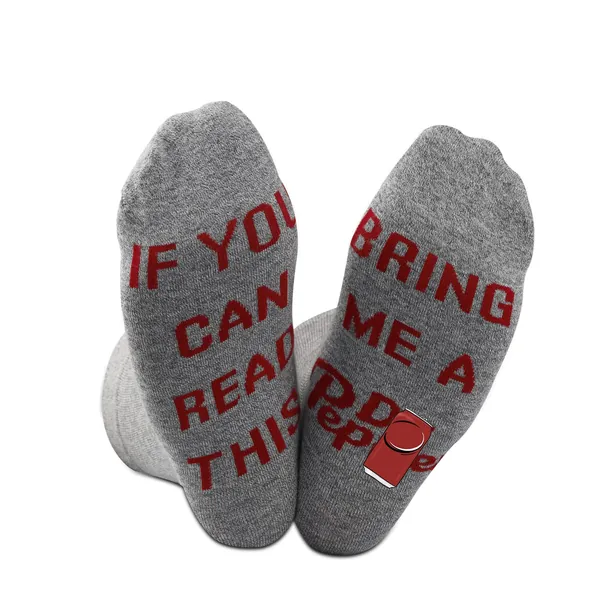 2PAIRS Drinking Gift If You Can Read This Bring Me A Drinking Novelty Socks For Men Women - D Red
