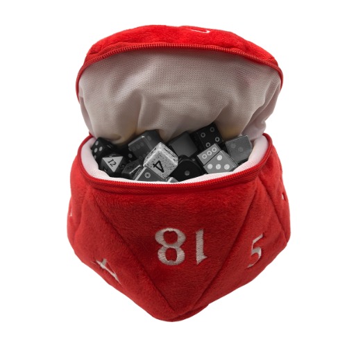 D20 Plush Dice Bag | Red