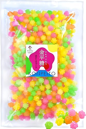 Konpeito Japanese Sugar Candy - Big bag 500g,Colorful Colors,Handmade from the sugar core【YAMASAN】