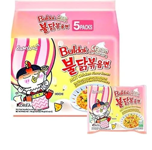 5x buldak creamy carbonara 140 g cremig+Kässig