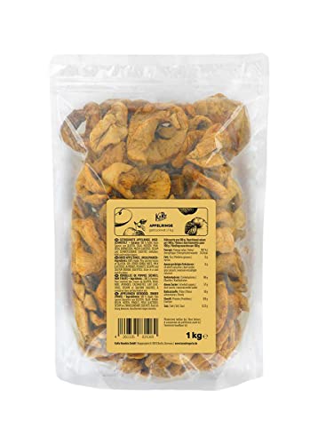KoRo - Getrocknete Apfelringe 1 kg - Ungezuckerte getrocknete Äpfel als perfekte Knabberei für zwischendurch
