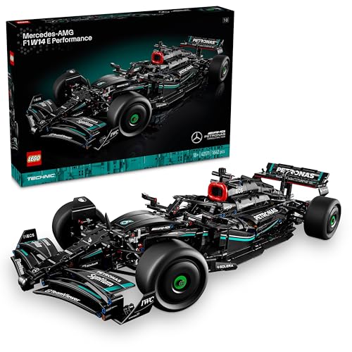 LEGO Technic Mercedes-AMG F1 W14 E Performance Set for Adults to Build, Scale Race Car Model Building Kit, Collectible Home or Office Décor, Father's Day Treat, Gifts for men, Women, Him or Her 42171 - Car