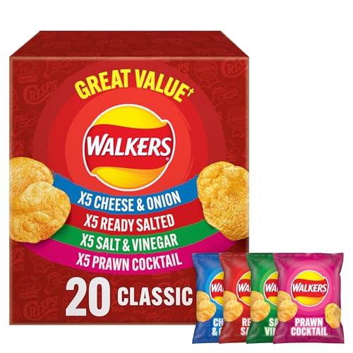 Walkers Classic Variety Multipack Crisps Box 20x25g - 500 g (Pack of 1)