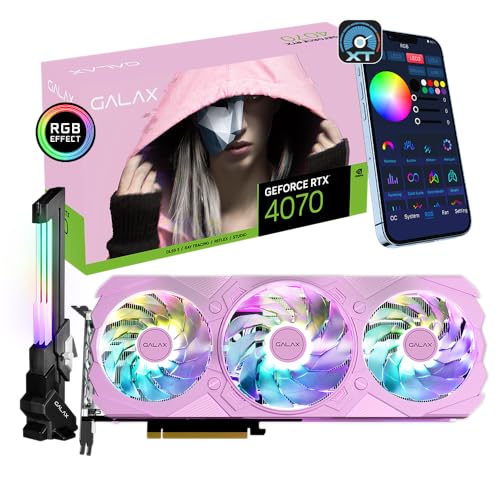 GALAX GeForce RTX™ 4070 EX Gamer Pink, Dark Obelisk Graphics Card Anti-Sag Support Bracket Bundle Set - Ultimate Gaming Performance Bundle