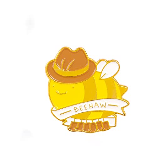 LUKGELYAM Cute Enamel Pins Cartoon Lapel Pin Brooch Badge for Backpack Jackets Funny Tiger Pins for Gift DIY Accessory Clothing Bookbags Hat Decoration - cowboy bee brooch pin