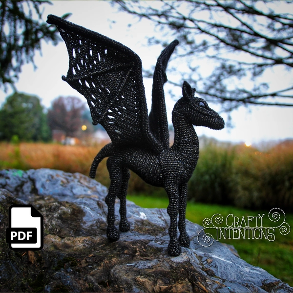 Night Mare Skeletal Horse Amigurumi Crochet Pattern