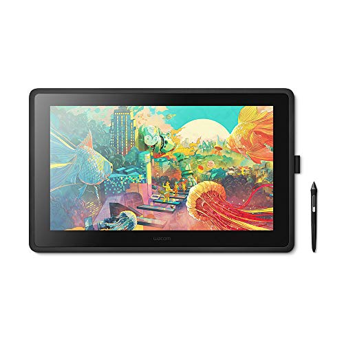 Wacom Cintiq 22 – Tablette de dessin avec écran, stylet sans batterie et sensible à la pression, compatible avec Windows et Mac, Résolution Full HD - 22'' - Ecran de création