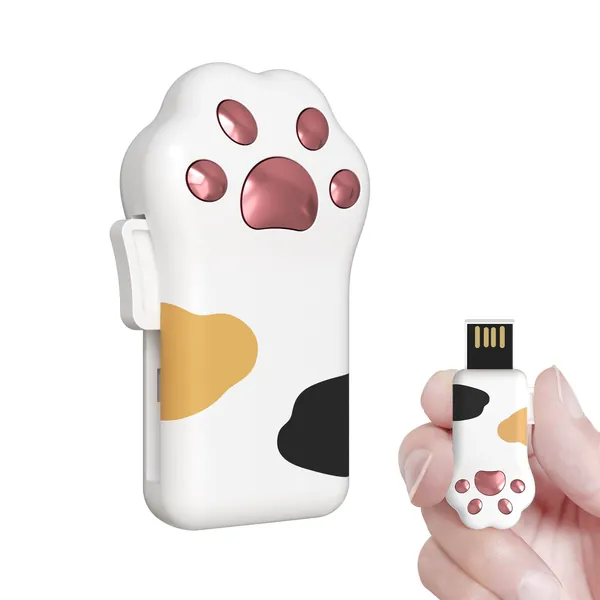 USB Flash Drive 128g Cute Flash Drive Cat Foot Plaque Mini Thumb Drive USB 2.0 Animal Memory Stick 128gb Cartoon Pen Drive Zip Drive Water Proof U Disk