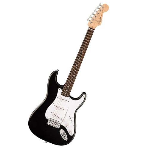 Fender Squier Debut Series Stratocaster Electric Guitar, Beginner Guitar, with 2-Year Warranty, Includes Free Lessons, Black with Matte Finish - Black - Guitar Only