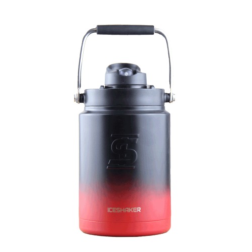 Red Black Ombre Half Gallon Jug