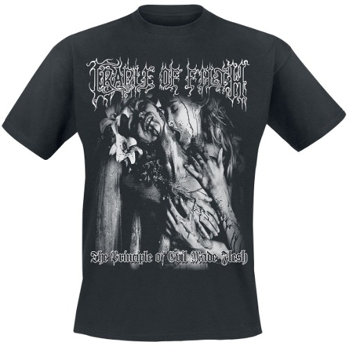 Cradle Of Filth T Shirt Supreme Vampiric Evil Band Logo Official Mens Black - X-Large