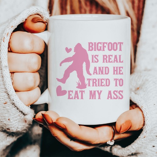Bigfoot Is Real Ceramic Mug 15 oz - White / One Size