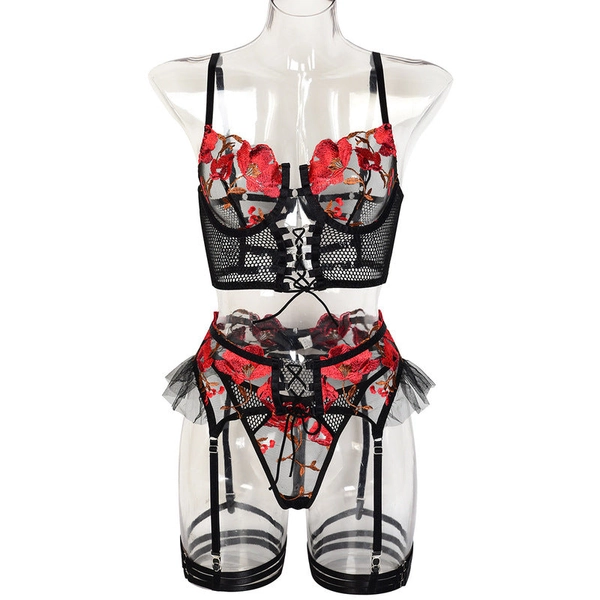 Flower Mesh Lingerie