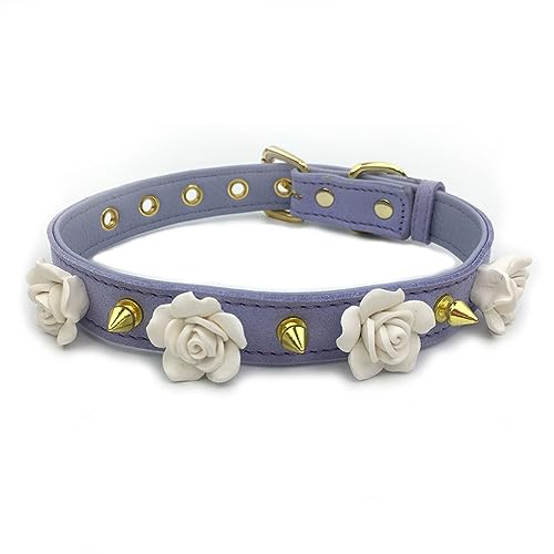 Purple and White Rose Collar