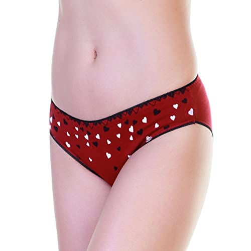 6 pack Heart Panties