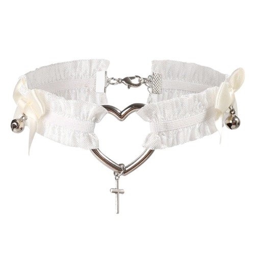 Gothic Leg Heart Harajuku Kawaii Garter / Choker - White