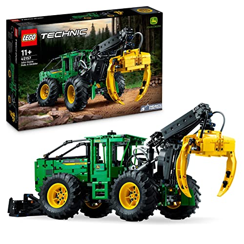 LEGO 42157 Technic John Deere 948L-II Skidder Set, Construction Vehicle Toy with Pneumatic Functions and 4 Wheel Drive, Model Building Kit for Engineering Enthusiasts - Single