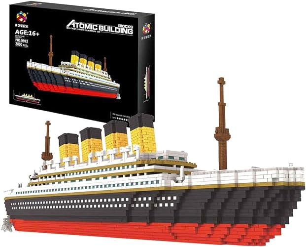 Technic Titanic Model Building Block Set, 3800Pcs Cruise ship Titanic Boat Model Building Kit Not Compatible with Lego Creator Expert 10294