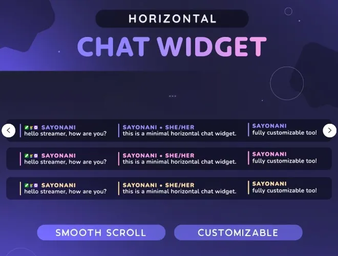 Horizontal chat widget