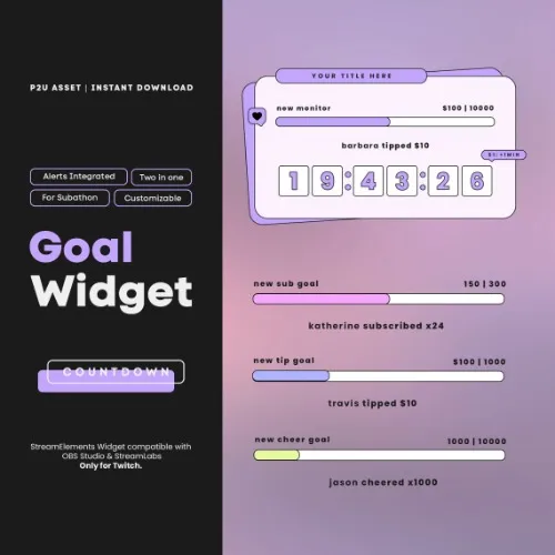 Goal widget for events