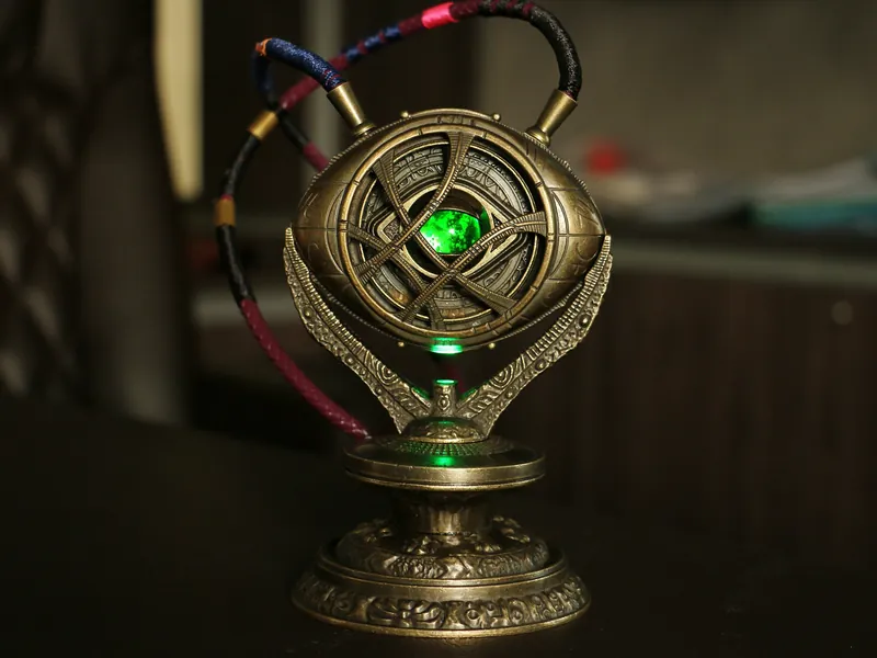 Dr Strange Eye of Agamotto Necklace Doctor Strange in the Multiverse of Madness Metal 1/1 Scale Eye of Agamotto Cosplay Movie Prop Replica