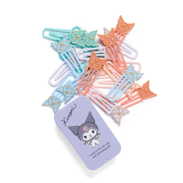 Kuromi Paperclips with Storage Tin (Smokey Colors Series)