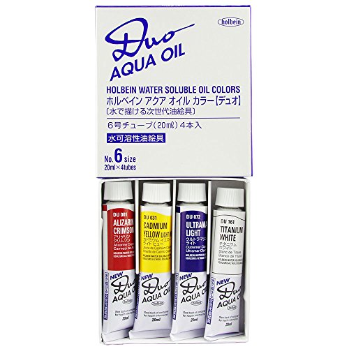 Holbein : Duo Aqua : Watermixable Oil Paint : 20ml : Set of 4