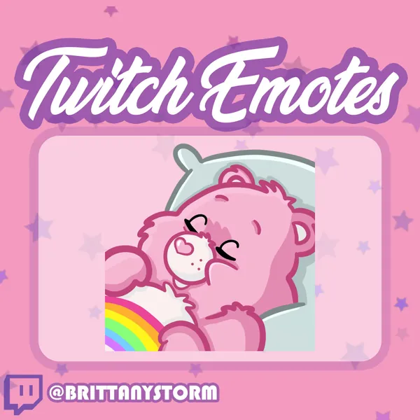 Twitch Emote - Care Bears - Cheer Bear Sleep
