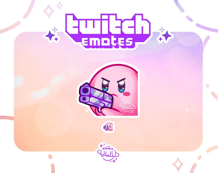 Kirby Gun Twitch & Discord Emote