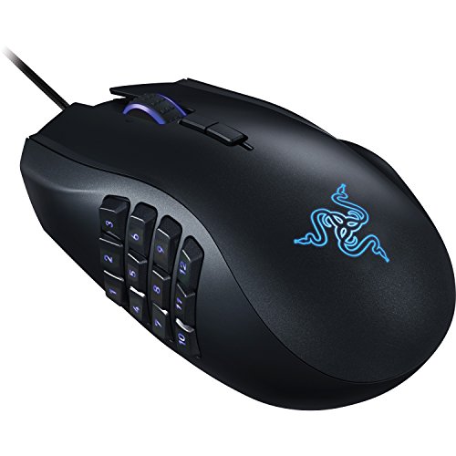 Razer RZ01-01610100-R3U1 Naga Chroma MMO Gaming Mouse - 12 Programmable Thumb Buttons - 16,000 DPI - Wired - RZ01-01610100-R3U1