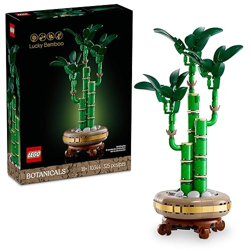 LEGO Botanicals Lucky Bamboo Building Set - Artificial Plant for Indoor Home Décor, Adults Ages 18+ - Fake Plant Decoration for Table, Desk, Office - 10344