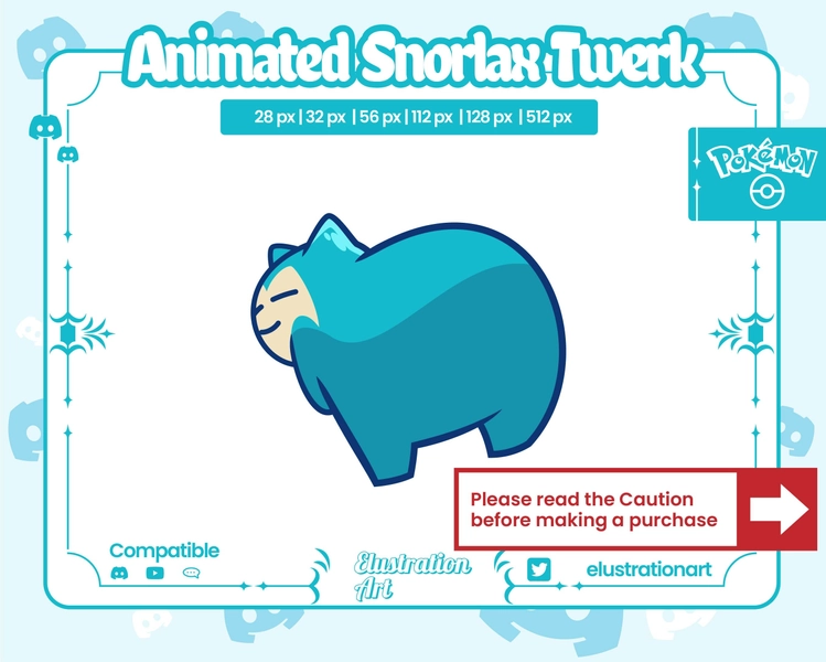 Snorlax Pokemon Twerk Emote