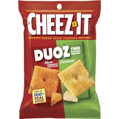 CheezIt Duoz Cheddar Jack Baby Swiss 4.3 Ounce(Pack of 6)