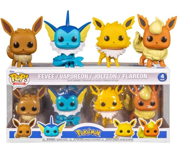 ¡Funko Pop! Pokemon - Paquete de 4 unidades Eevee, Vaporeon, Jolteon, Flareon : Amazon.com.mx: Juguetes y Juegos