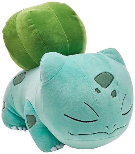 Pokémon 18” Plush Sleeping Bulbasaur - Cuddly Must Have Fans- Plush for Traveling, Car Rides, Nap Time, and Play Time - Multicolor
