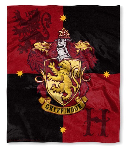 Northwest Harry Potter House Crests Silk Touch Throw 50" x 60"- Gryffindor - One Size Slytherin