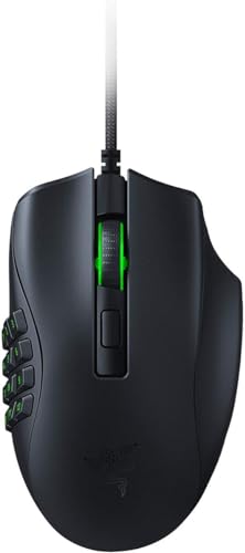 Razer Naga X - Ergonomic MMO Gaming Mouse with 16 Programmable Buttons (Optical Mouse Switches, 5G Optical Sensor, Chroma RGB, Speedflex Cable) Black - Naga X